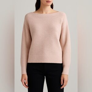 Abercrombie & Fitch Soft Fuzzy Knit Boatneck Dolman Sweater Blush Pink Medium